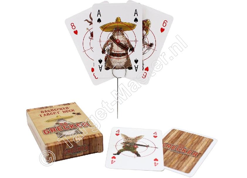 DaGrecker PLAYING CARDS with Military, Western and Zombie Design package of 55, including 6 Ground Spikes